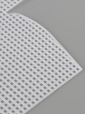 Канва-основа для вышивания сумки, пластиковая, 23x29 см, 1.5x1.5 мм, белая