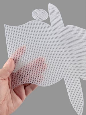 Канва-основа для вышивания сумки, пластиковая, 23x29 см, 1.5x1.5 мм, белая
