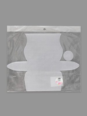 Канва-основа для вышивания сумки, пластиковая, 23x29 см, 1.5x1.5 мм, белая