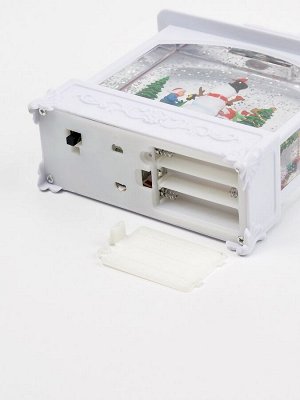 Фигура светодиодная «Снеговик» 5.5x14x19.5 см, от батареек 3хААА, музыка, USB, свечение тёплое белое