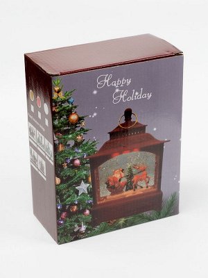 Фигура светодиодная «Снеговик» 5.5x14x19.5 см, от батареек 3хААА, музыка, USB, свечение тёплое белое