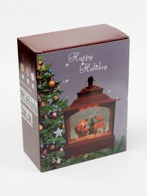 Фигура светодиодная «Упряжка» 5.5x14x19.5 см, от батареек 3хААА, музыка, USB, свечение тёплое белое