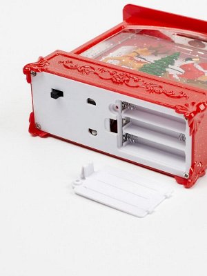 Фигура светодиодная «Упряжка» 5.5x14x19.5 см, от батареек 3хААА, музыка, USB, свечение тёплое белое