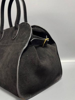 Сумка женская черная натуральная замша