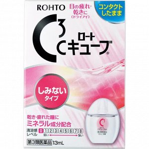 Капли  для чувствительных глаз, при ношении контактных линз ROHTO C3 MILD,13ml