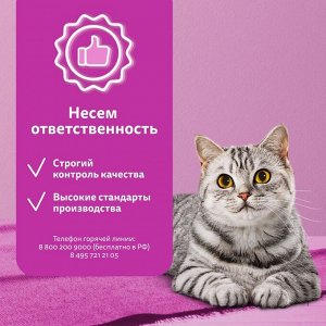 Сухой корм Whiskas для кошек, подушечки, паштет с говядиной,1.3 кг