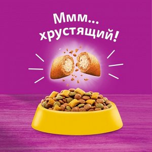 Сухой корм Whiskas для кошек, курица/индейка, подушечки, 1.3 кг