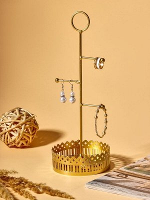 Подставка для украшений с местом для хранения «Сканди», 12.5x28.5 см, под золото