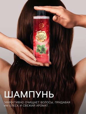 Новогодний подарочный набор косметики «Зимняя вьюга», с ароматом мяты и корицы. Красная серия