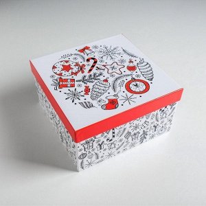 Набор подарочных коробок 3 в 1 «С Новым годом», 18x18x10‒22x22x12 см