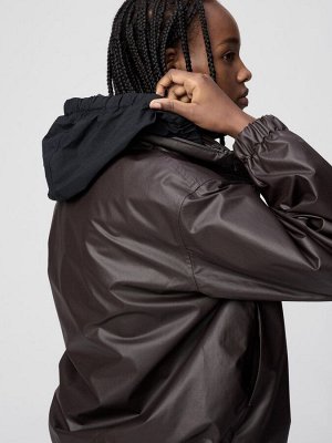 UNIQLO U - укороченная куртка с покрытием и скрытым капюшоном - 09 BLACK