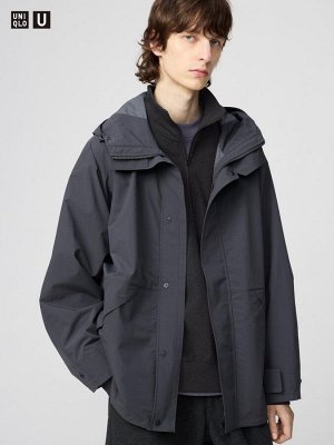 UNIQLO U - парка премиум-класса с продуманной защитой от непогоды - 08 DARKGRAY