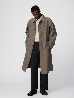 UNIQLO U - плащ оверсайз с потайной застёжкой - 34 BROWN
