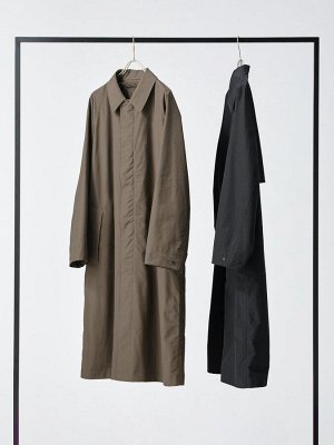 UNIQLO U - плащ оверсайз с потайной застёжкой - 34 BROWN