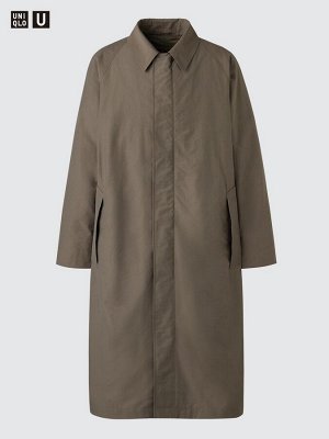 UNIQLO U - плащ оверсайз с потайной застёжкой - 34 BROWN