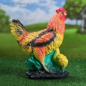 Садовая фигура "Курица с цыплятами", микс