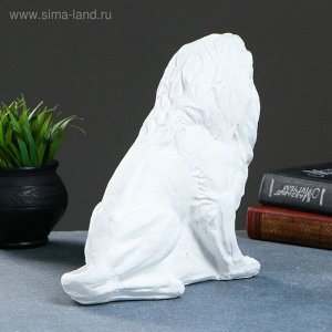 Фигура "Лев сидя малый" белый 26х14х25см