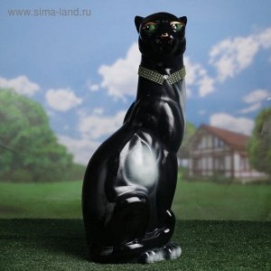 Садовая фигура "Пантера" глянец чёрный