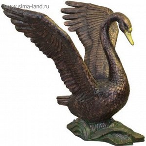 Садовая фигура "Лебедь" под бронзу