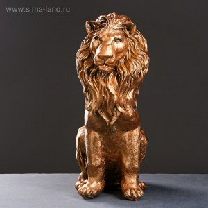 Фигура "Лев сидящий" бронза 40х25х56см