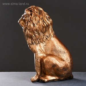 Фигура "Лев сидящий" бронза 40х25х56см