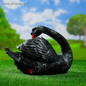 Садовая фигура "Лебеди" новые черные 18х30х28см