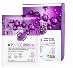 ENOUGH PREMIUM 8 PEPTIDE SENSATION PRO BALANCING MASK 25g*10ea  Восстанавливающая тканевая маска с пептидами 25гр*10шт