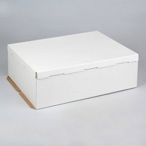 Кондитерская упаковка, короб белый 60 х 40 х 21 см