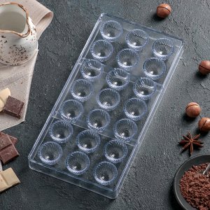 Форма для шоколада 21 ячейка "Комильфо" 28х14х2,5 см