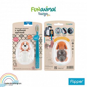 MIRADENT® flipper@ FUN Animal Beagle -футляр в комплекте с з/щ "Бигль"