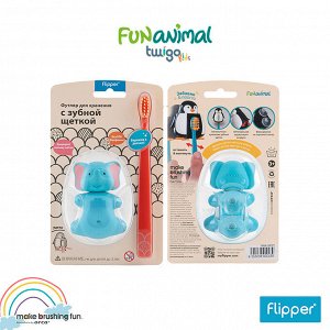 MIRADENT® flipper@ FUN Animal Elephant -футляр в комплекте с з/щ "Слоник"