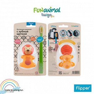 MIRADENT® flipper@ FUN Animal Lion -футляр в комплекте с з/щ "Лев"