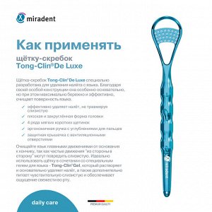 MIRADENT® щетка-скребок для чистки языка, голубая
