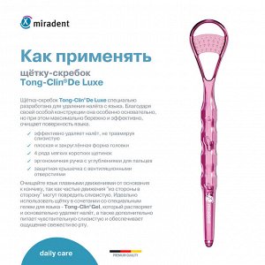 MIRADENT® щетка-скребок для чистки языка, розовая