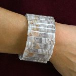 Браслет из Агата кружевного сегмент 40*9мм, 118г