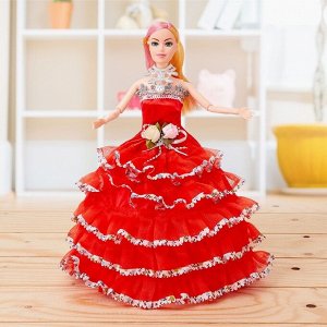 Кукла модель шарнирная «Мира» в платье, МИКС