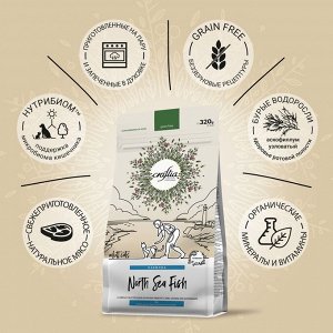 Сухой корм CRAFTIA HARMONA для взрослых кошек из рыбы северного моря 320 г