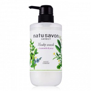 KOSE Natusavon Body Wash Chamomile&Pear - нежный гель для душа с ромашкой и грушевым ароматом