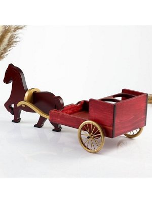 Фигурка дерево, держатель для бутылок «Лошадка», 55x21x21 см