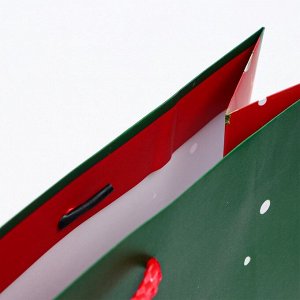 Пакет подарочный новогодний ламинированный «Любви и тепла», 33x42.5x10 см