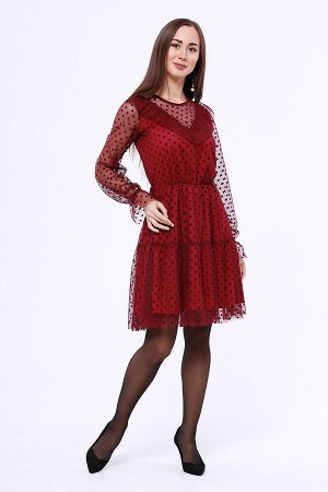 #88374 Платье Бордовый