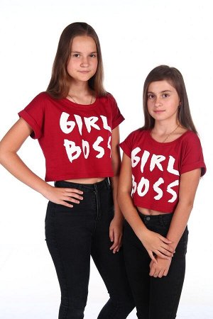 Итос+ Футболка Girl Boss (Красный)