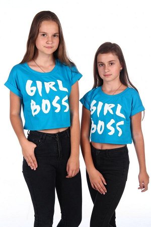 Футболка Girl Boss (Бирюза)