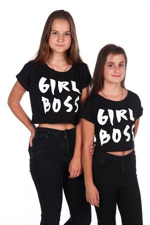 Футболка Girl Boss (Темно-синий)