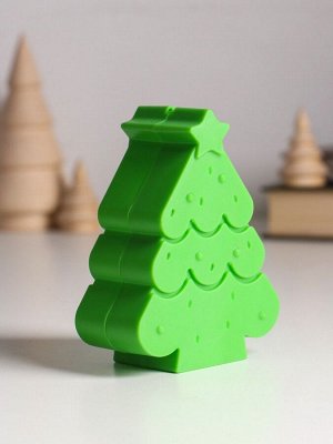 Фигурка светящаяся «Ёлочка со звездой», пластик, 3xLR1130, 8.5x4x10.8 см