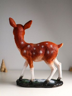 Фигура полистоун «Оленёнок», с глиттером, 53x40 см, коричневый