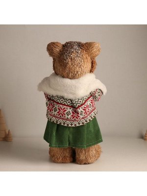 Фигурка новогодняя «Медведица в зимней одёжке», 20x17x41 см