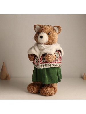 Фигурка новогодняя «Медведица в зимней одёжке», 20x17x41 см