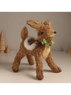 Фигурка новогодняя «Оленёнок в новогодней накидке», 18x15x21 см