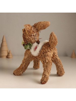 Фигурка новогодняя «Оленёнок в новогодней накидке», 18x15x21 см